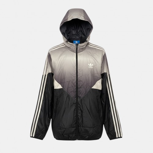 Adidas Originals Colorblock Hooded Τζάκετ Γκρι Μαύρο /pre owned